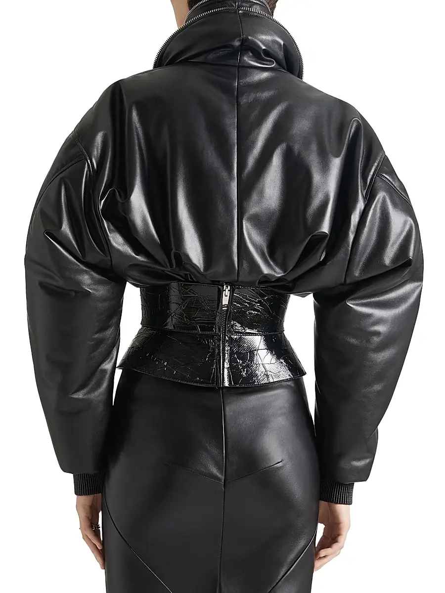 Givenchy Women's Corset Belt in Nappa Leather with Tape Print - Black | Thumbnail 4 Givenchy Women's Corset Belt in Nappa Leather with Tape Print - Black | Thumbnail 4