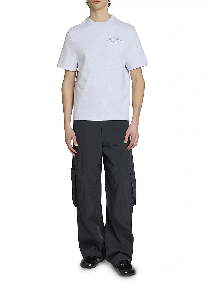 Jacquemus Men's Cotton Logo T-Shirt - Club Grey | Thumbnail 2 Jacquemus Men's Cotton Logo T-Shirt - Club Grey | Thumbnail 2