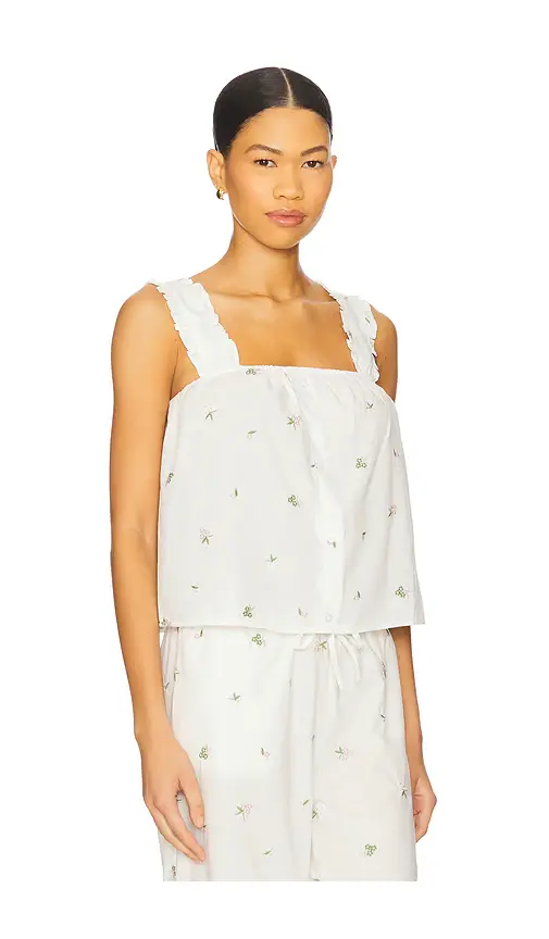 WeWoreWhat Ruffle Button Front Tank | Thumbnail 2 WeWoreWhat Ruffle Button Front Tank | Thumbnail 2