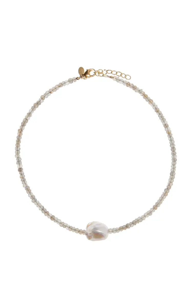 Joie DiGiovanni Labradorite Single Baroque Pearl Gemstone Necklace | Image 1 Joie DiGiovanni Labradorite Single Baroque Pearl Gemstone Necklace | Image 1