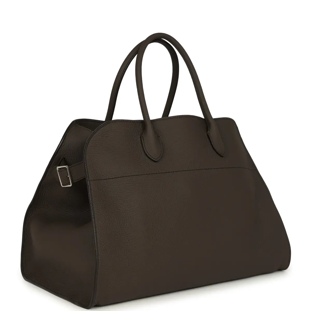 The Row The Row Soft Margaux 15 Bag Mid Grey Calfskin Silver Hardware | Thumbnail 2