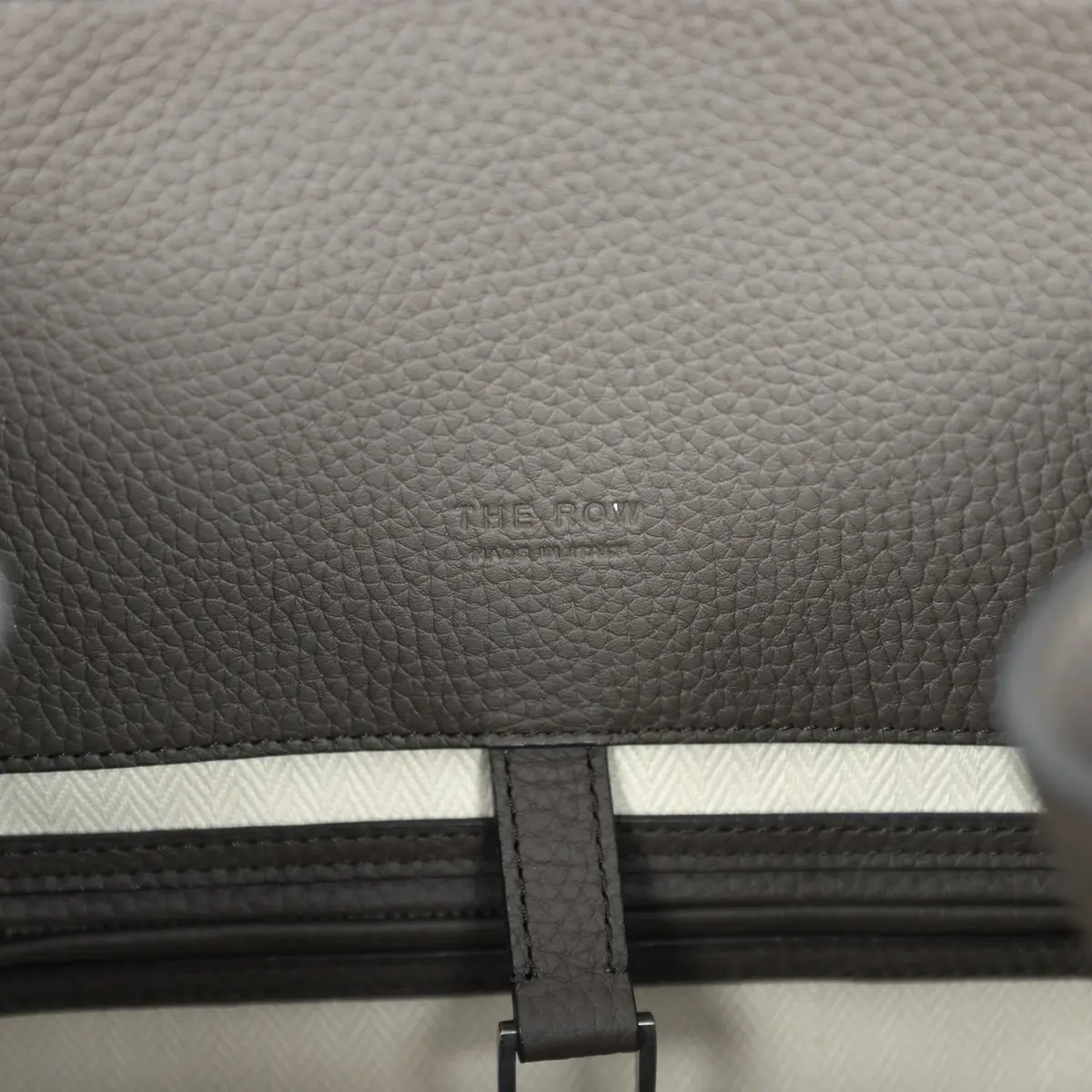 The Row The Row Soft Margaux 15 Bag Mid Grey Calfskin Silver Hardware | Thumbnail 12