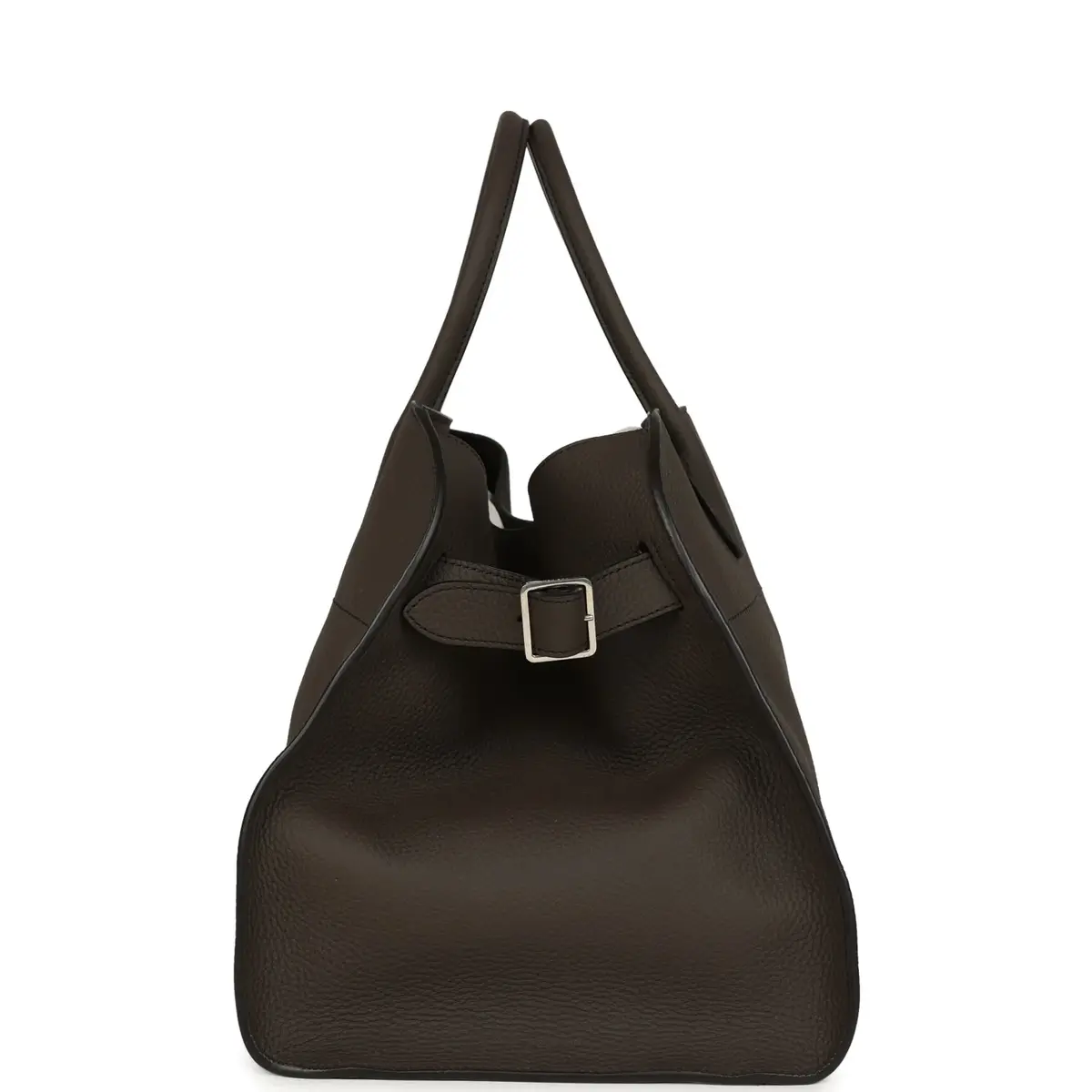 The Row The Row Soft Margaux 15 Bag Mid Grey Calfskin Silver Hardware | Thumbnail 3