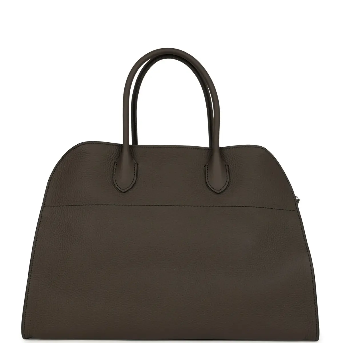 The Row The Row Soft Margaux 15 Bag Mid Grey Calfskin Silver Hardware | Thumbnail 4