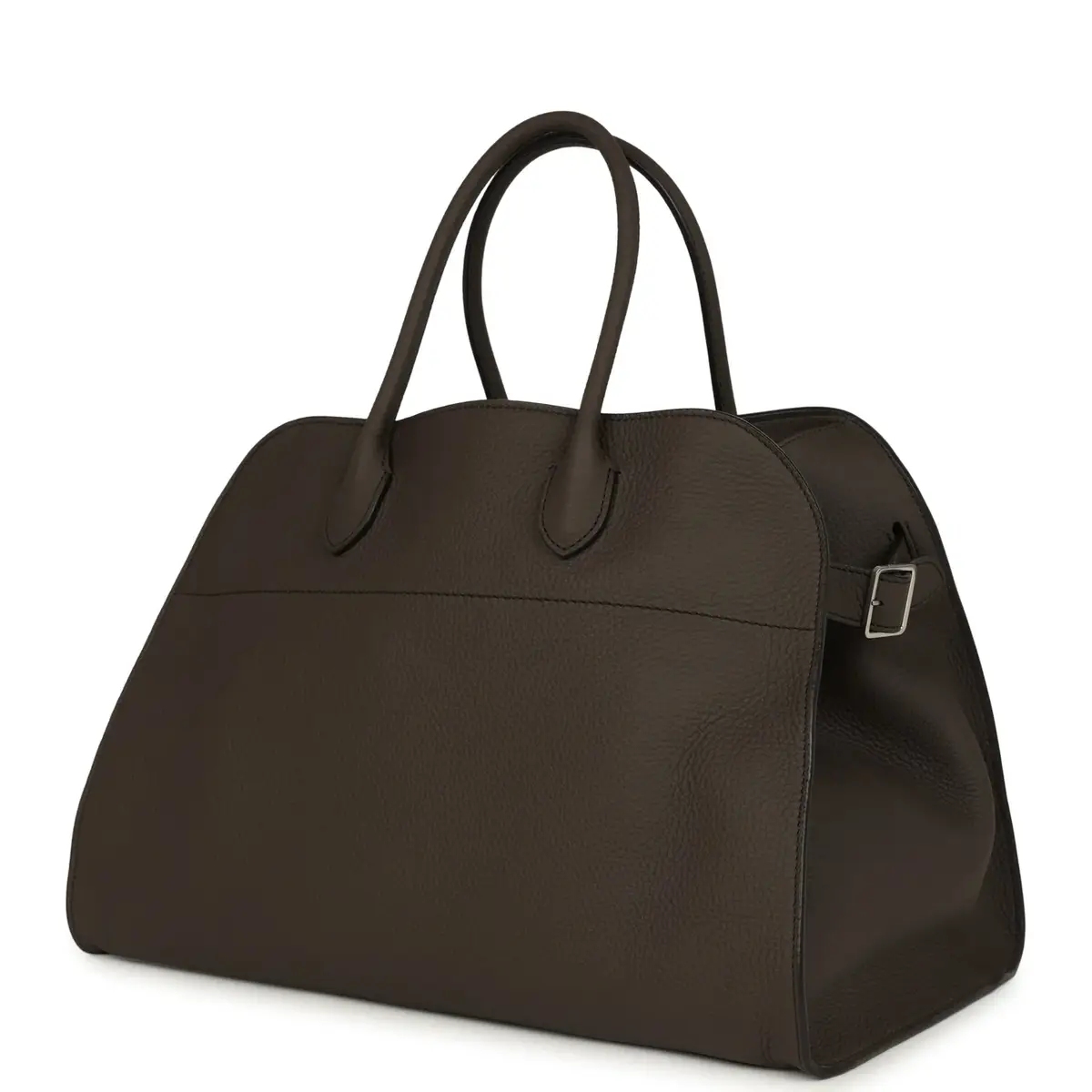 The Row The Row Soft Margaux 15 Bag Mid Grey Calfskin Silver Hardware | Thumbnail 5