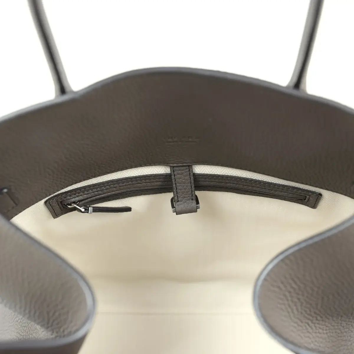 The Row The Row Soft Margaux 15 Bag Mid Grey Calfskin Silver Hardware | Thumbnail 10
