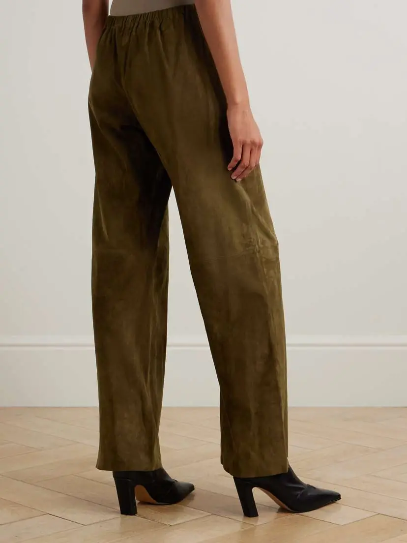 Nour Hammour Olan Suede Wide-leg Pants | Thumbnail 4