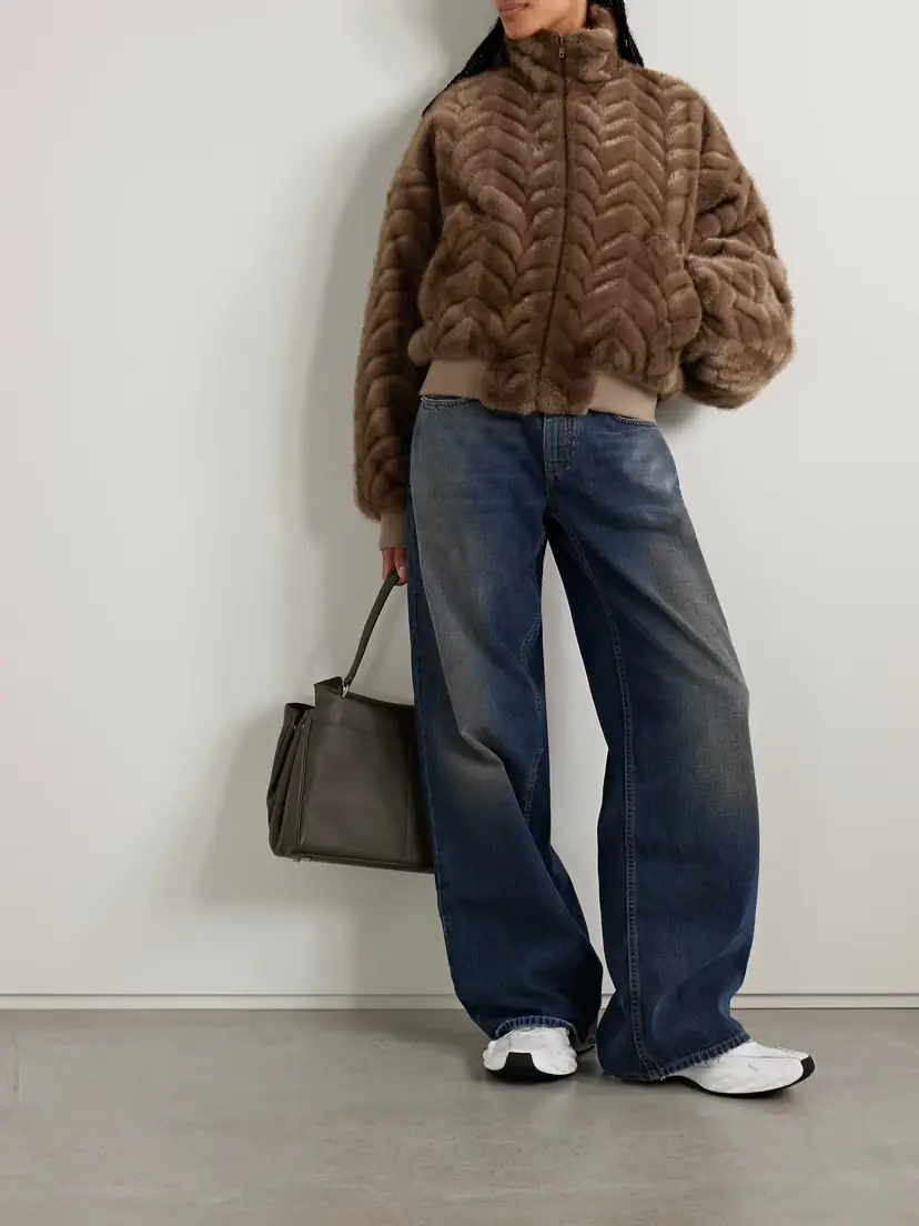 Balenciaga Embossed Fleece Bomber Jacket | Thumbnail 2