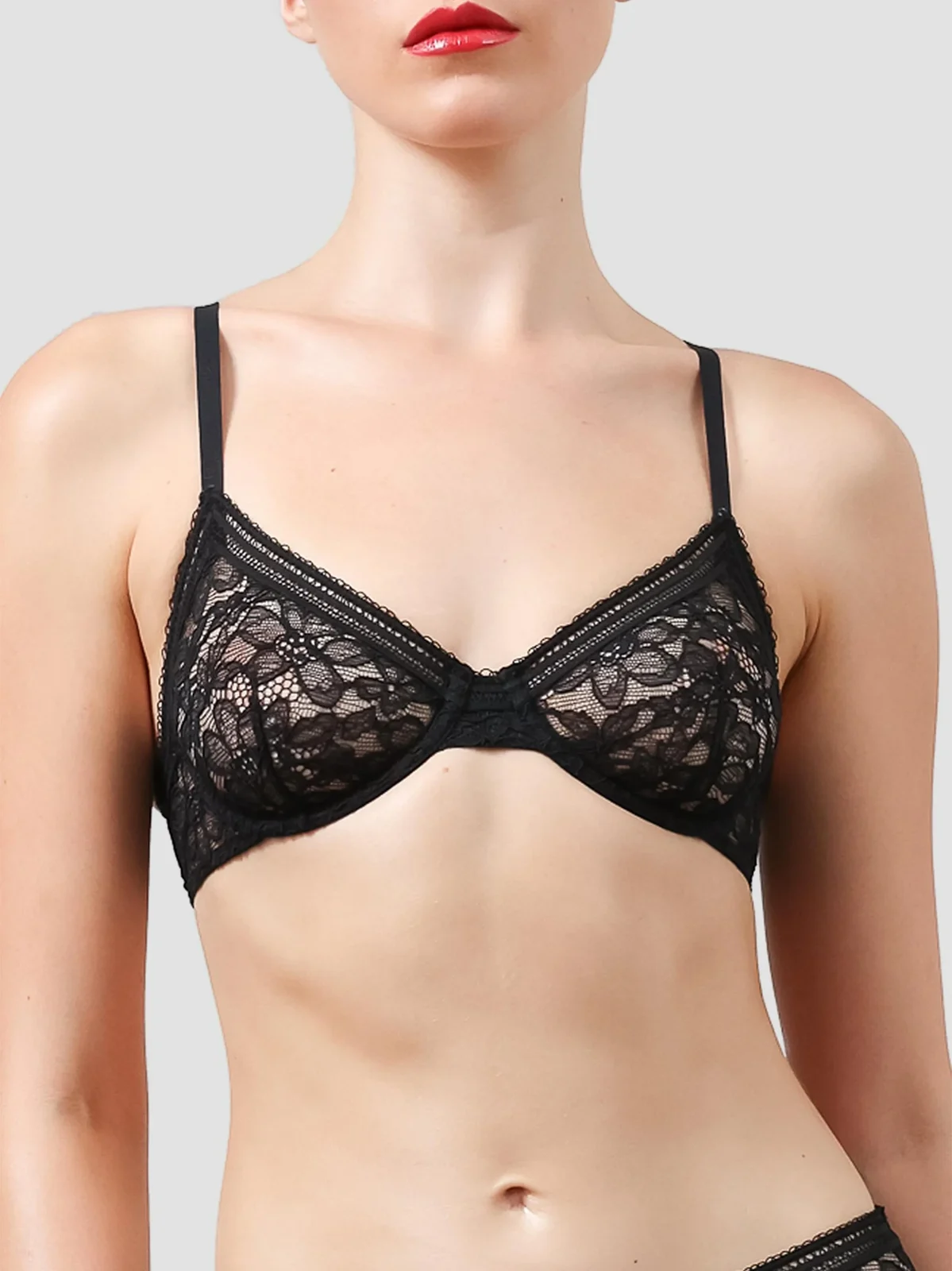 Women's Graphic Lace Underwire Demi Bra Women's Graphic Lace Underwire Demi Bra