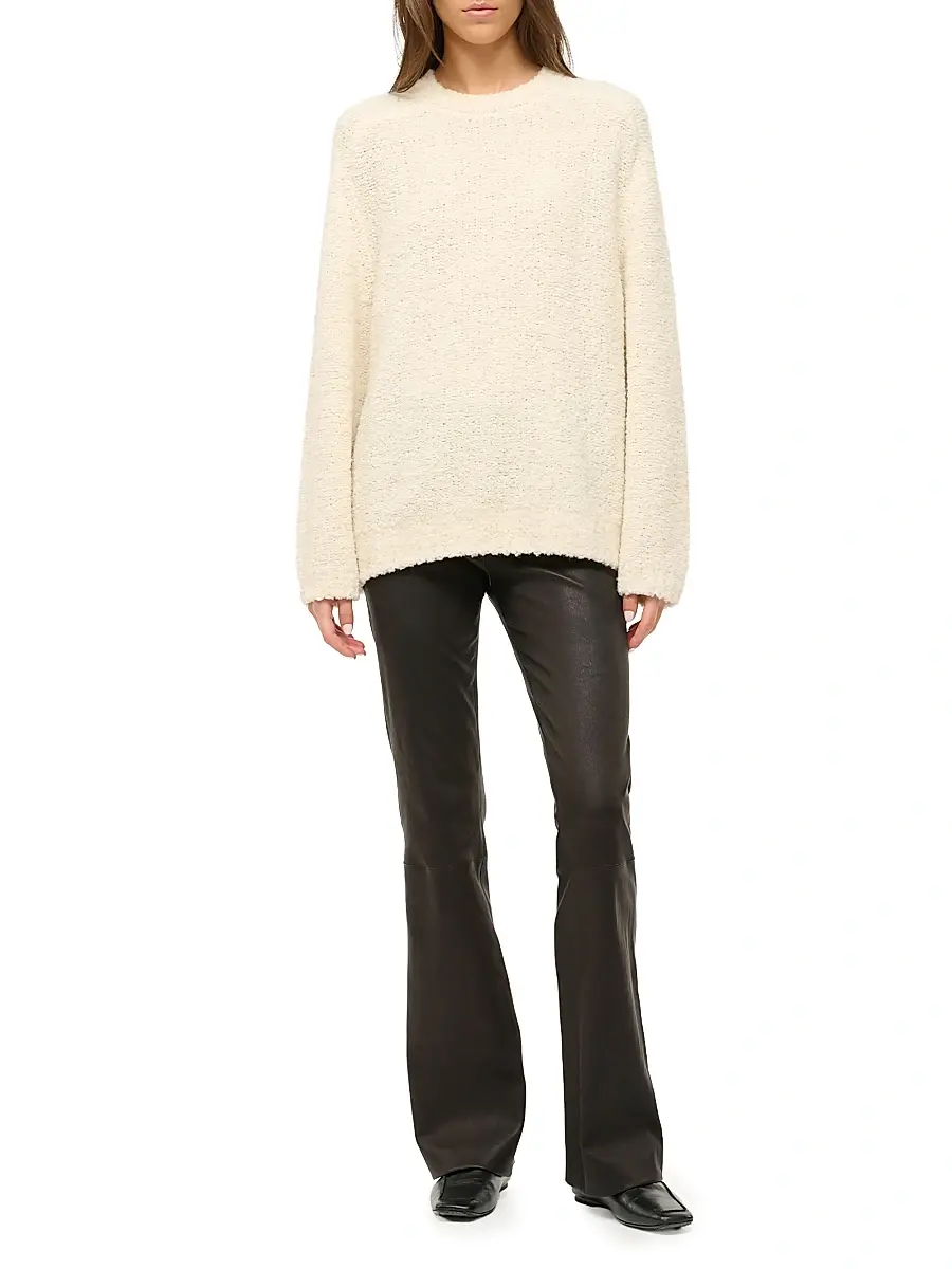 Staud Women's Siren Scarf-Detailed Bouclé Yarn Sweater | Thumbnail 2 Staud Women's Siren Scarf-Detailed Bouclé Yarn Sweater | Thumbnail 2
