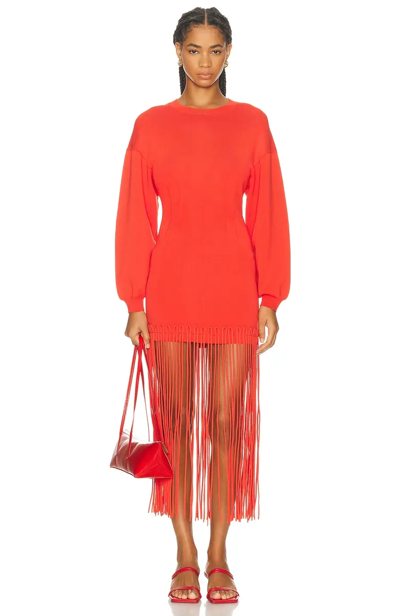 SIMONMILLER Wallis Knit Fringe Dress | Image 1 SIMONMILLER Wallis Knit Fringe Dress | Image 1