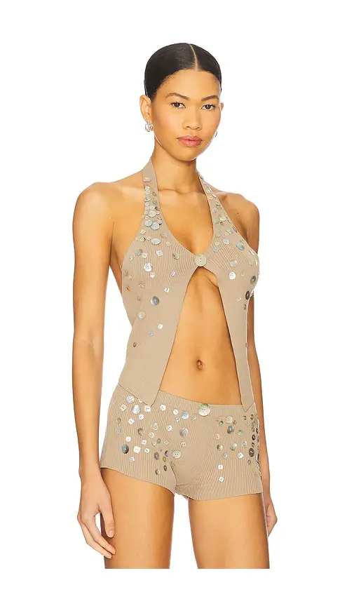 Jaded London Button Knit Halter Top | Thumbnail 2 Jaded London Button Knit Halter Top | Thumbnail 2