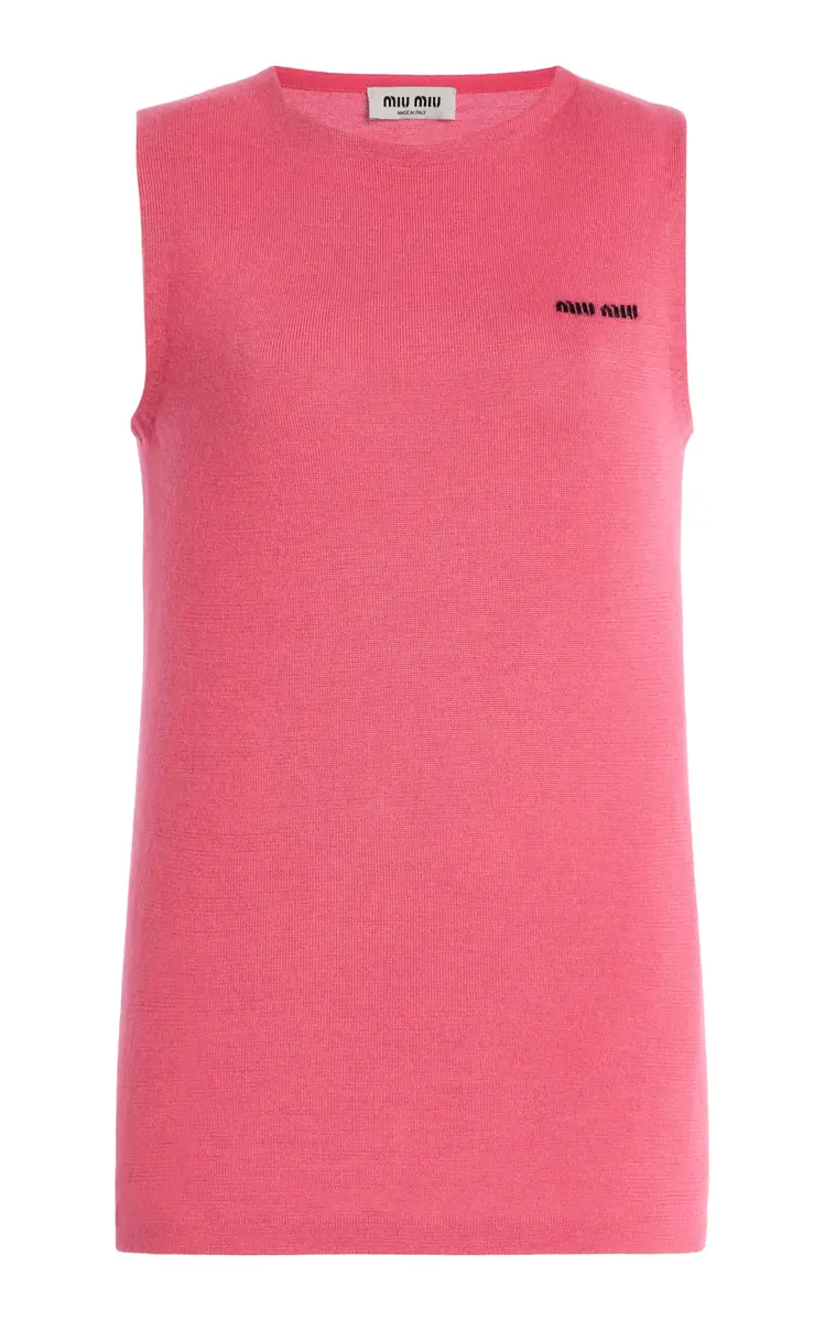 Miu Miu Cashmere-Silk Sleeveless Sweater | Thumbnail 7 Miu Miu Cashmere-Silk Sleeveless Sweater | Thumbnail 7