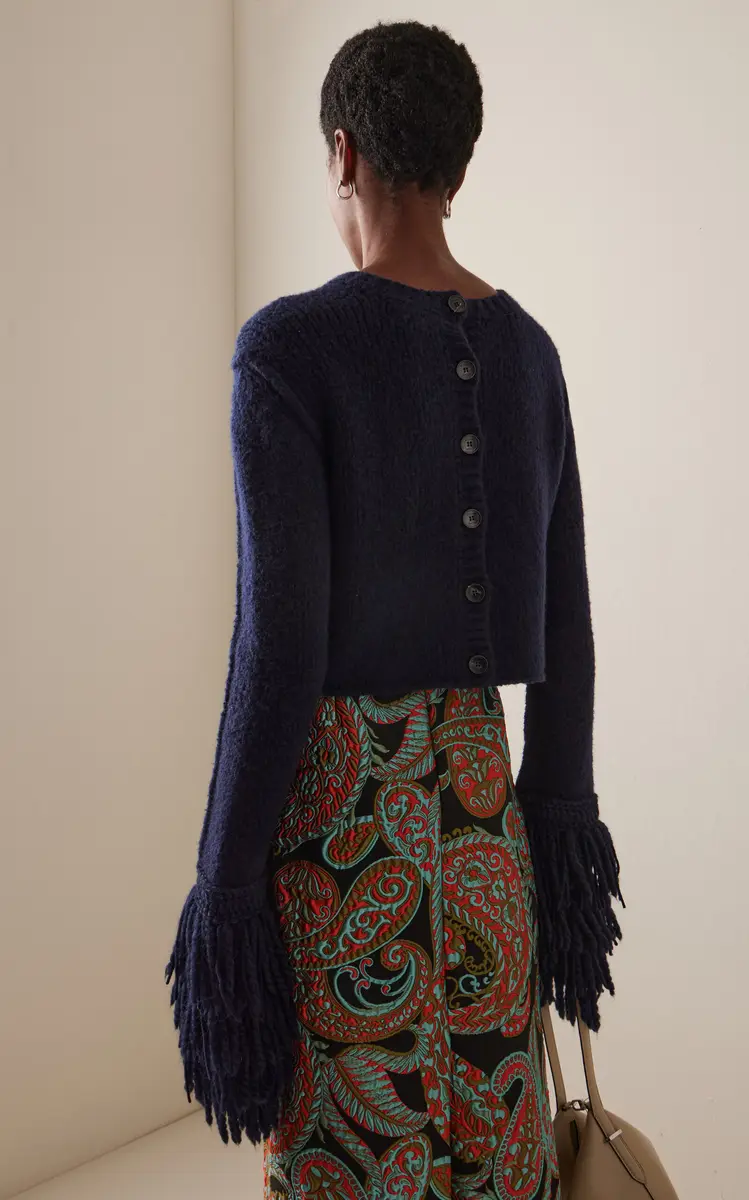 Etro Fringed Wool-Blend Cardigan | Thumbnail 4 Etro Fringed Wool-Blend Cardigan | Thumbnail 4