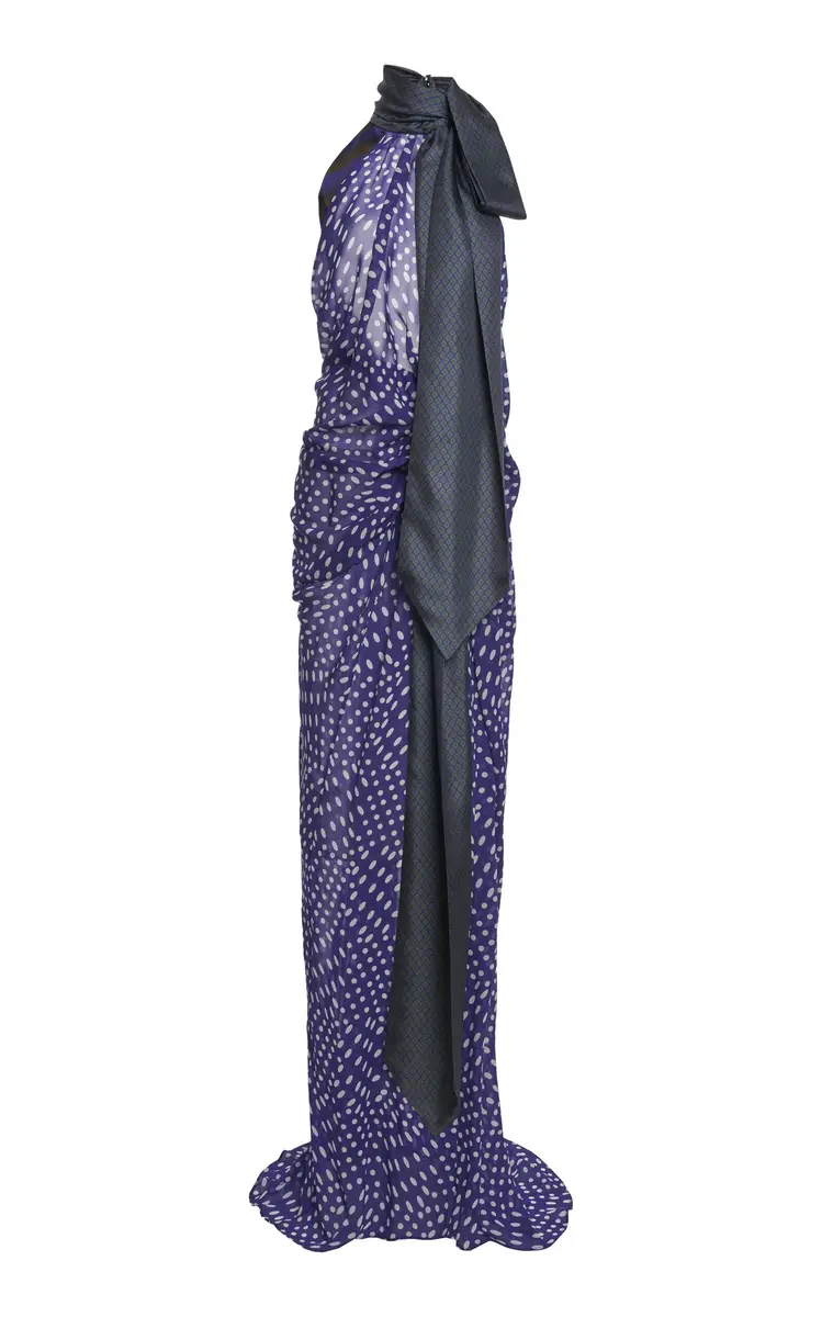 Dries Van Noten Devira Printed Georgette Gown | Image 1 Dries Van Noten Devira Printed Georgette Gown | Image 1