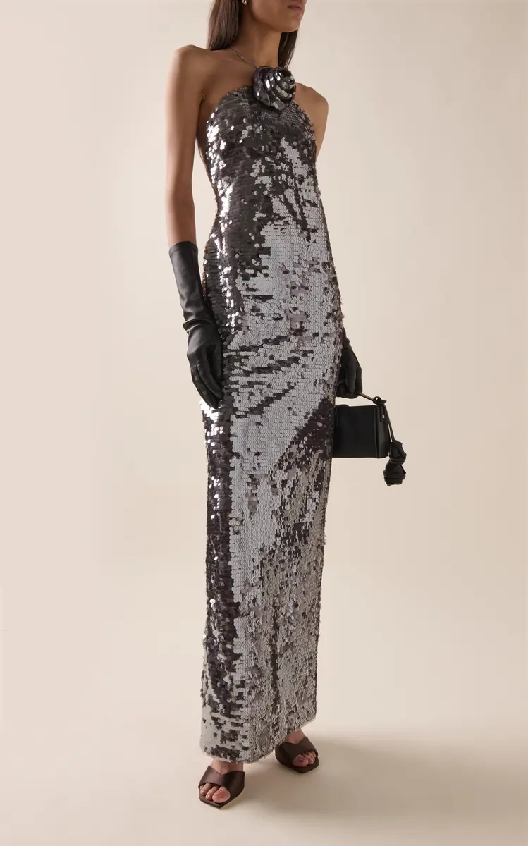 Magda Butrym Floral-Appliquéd Sequinned Gown | Thumbnail 2