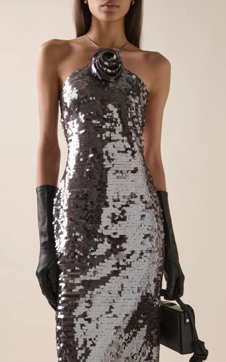 Magda Butrym Floral-Appliquéd Sequinned Gown | Thumbnail 3