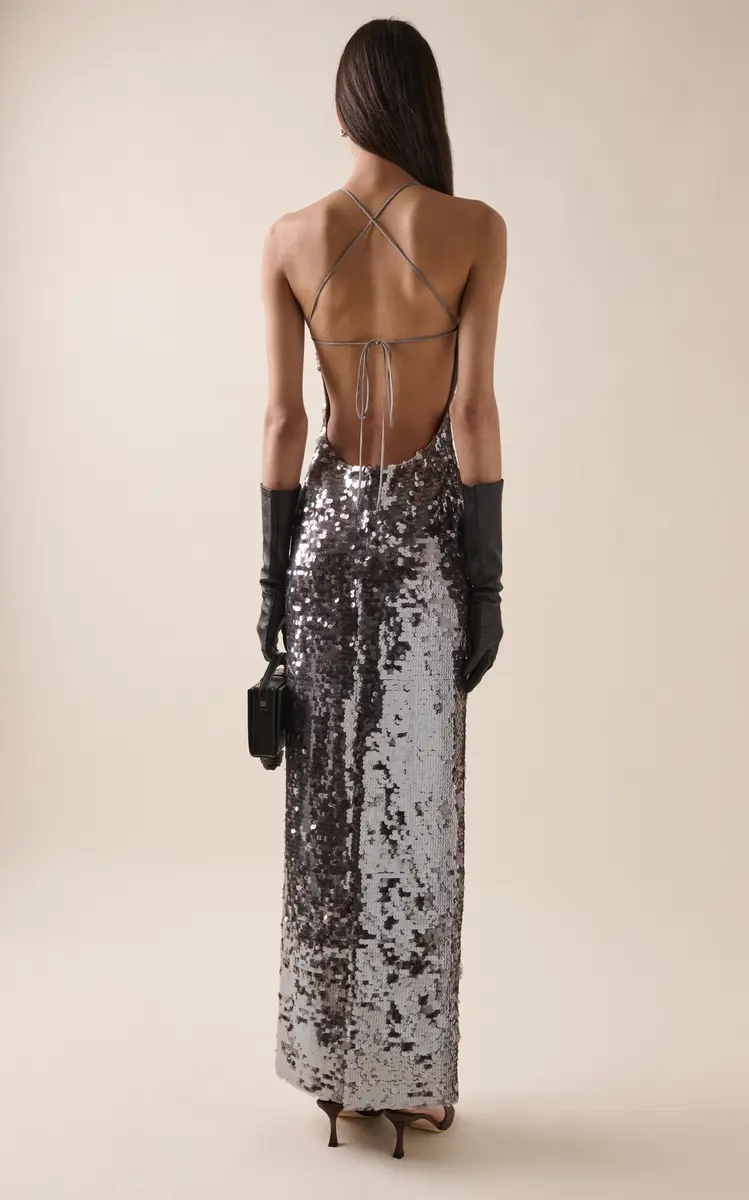 Magda Butrym Floral-Appliquéd Sequinned Gown | Thumbnail 4