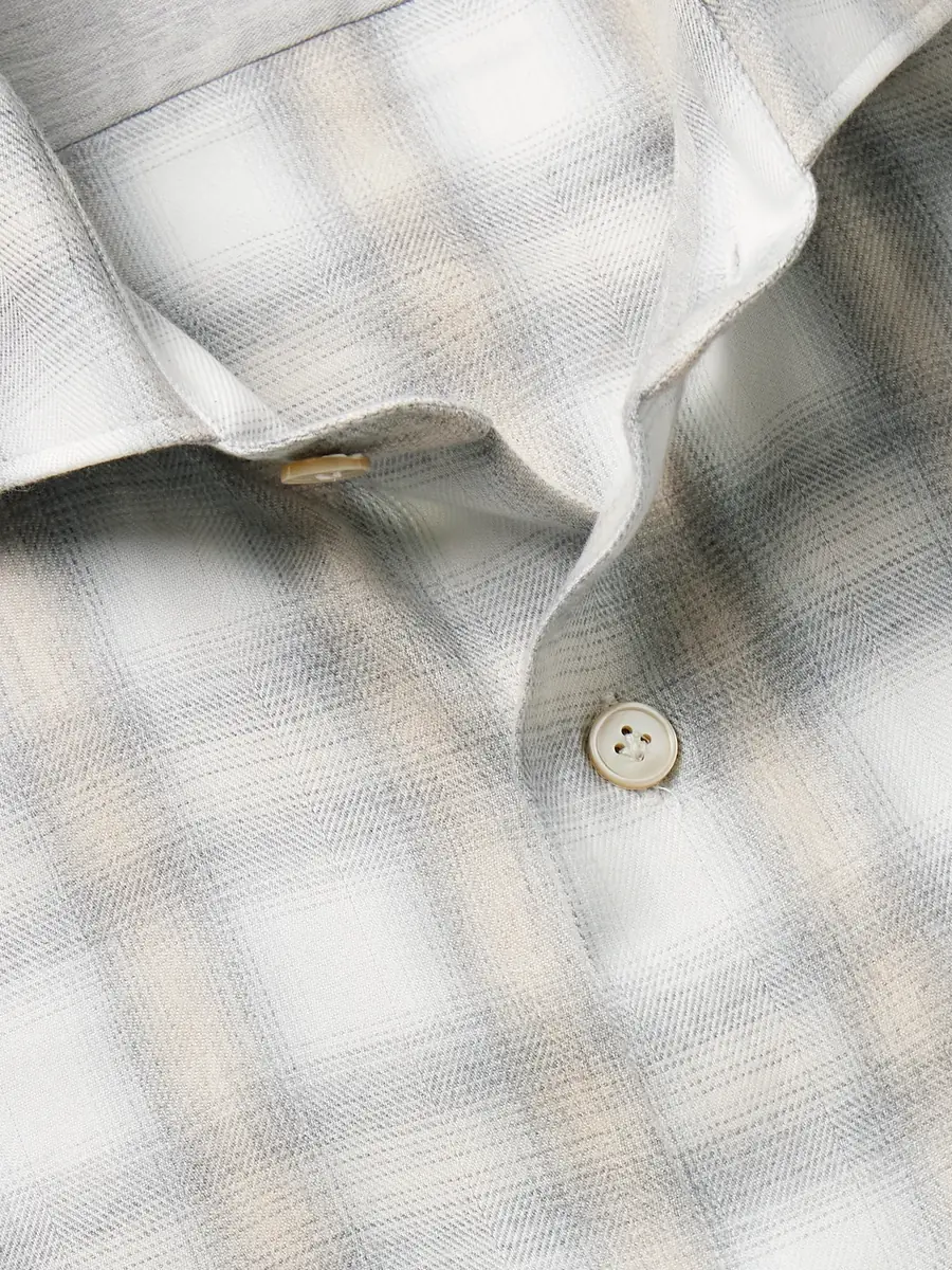 ELEVENTY Checked Cotton and Lyocell-Blend Flannel Shirt - Men | Thumbnail 4 ELEVENTY Checked Cotton and Lyocell-Blend Flannel Shirt - Men | Thumbnail 4