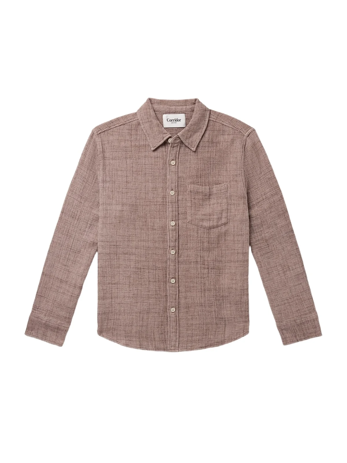 Waffle-Knit Cotton Shirt - Men