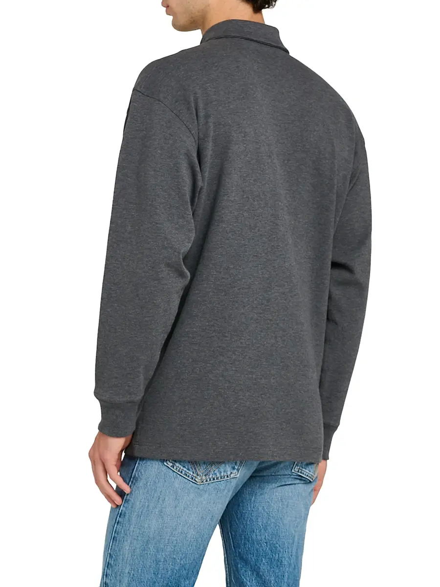 Bottega Veneta Men's Double-Cotton Melange Jersey Overshirt | Thumbnail 5
