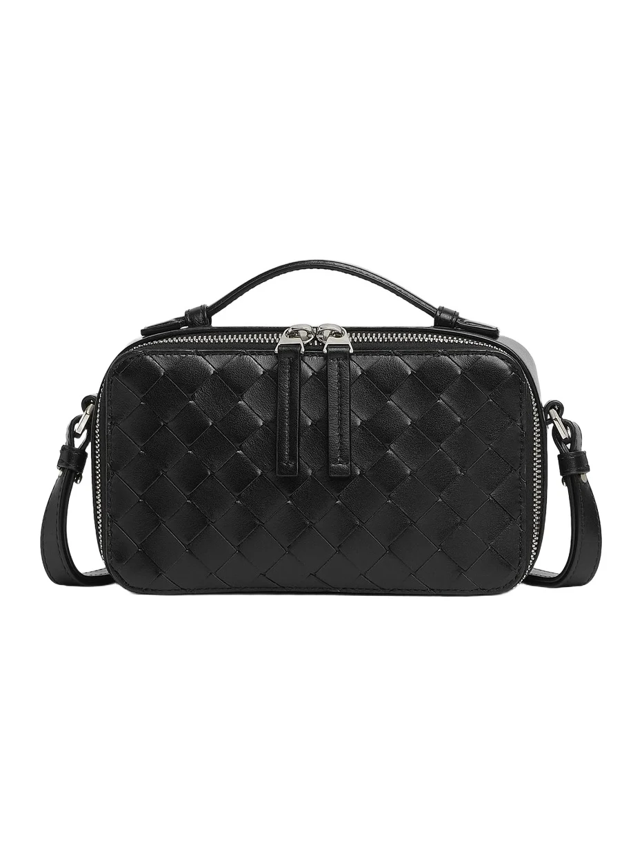 Men's Getaway Intrecciato Horizontal Leather Phone Pouch