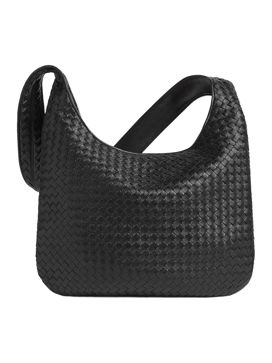 Men's Large Intrecciato Leather Crossbody Bag Men's Large Intrecciato Leather Crossbody Bag