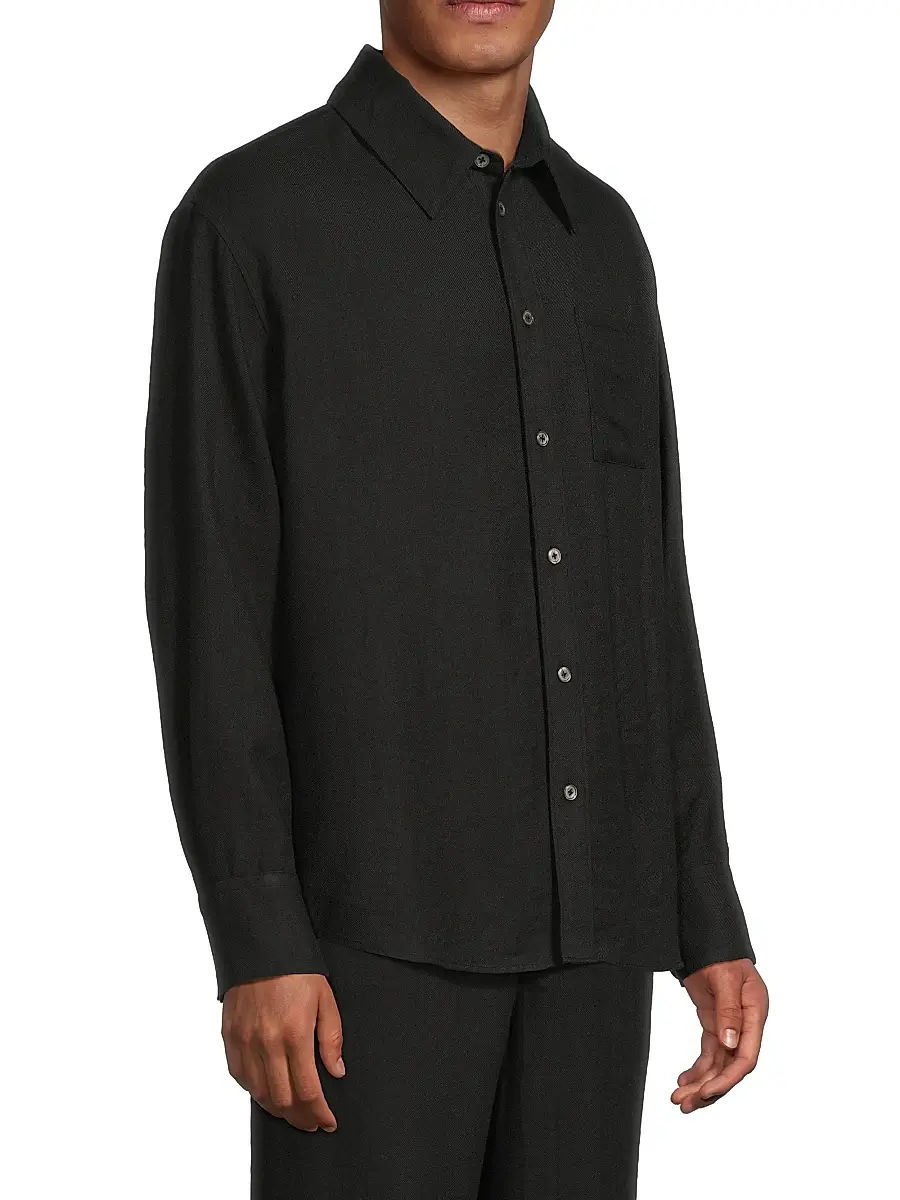 The Elder Statesman Men's Regular-Fit Cashmere-Wool Shirt | Thumbnail 4 The Elder Statesman Men's Regular-Fit Cashmere-Wool Shirt | Thumbnail 4