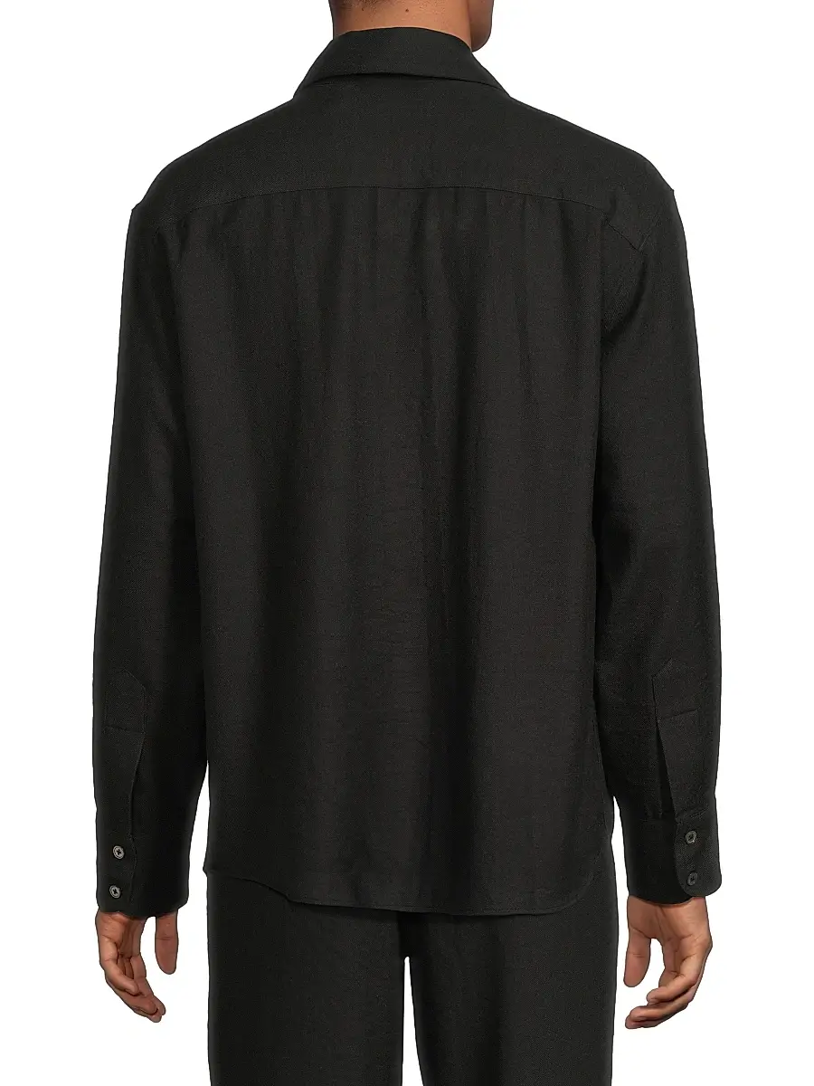 The Elder Statesman Men's Regular-Fit Cashmere-Wool Shirt | Thumbnail 5 The Elder Statesman Men's Regular-Fit Cashmere-Wool Shirt | Thumbnail 5