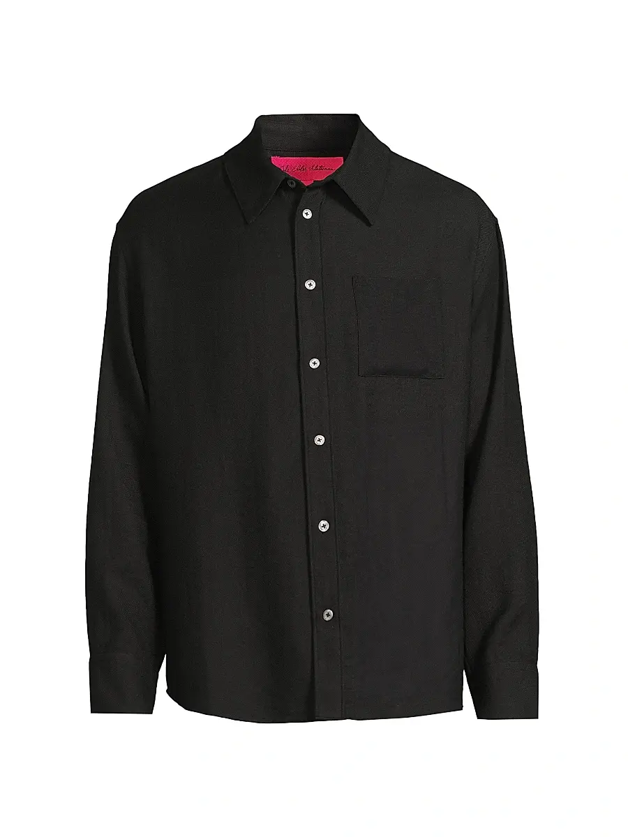 The Elder Statesman Men's Regular-Fit Cashmere-Wool Shirt