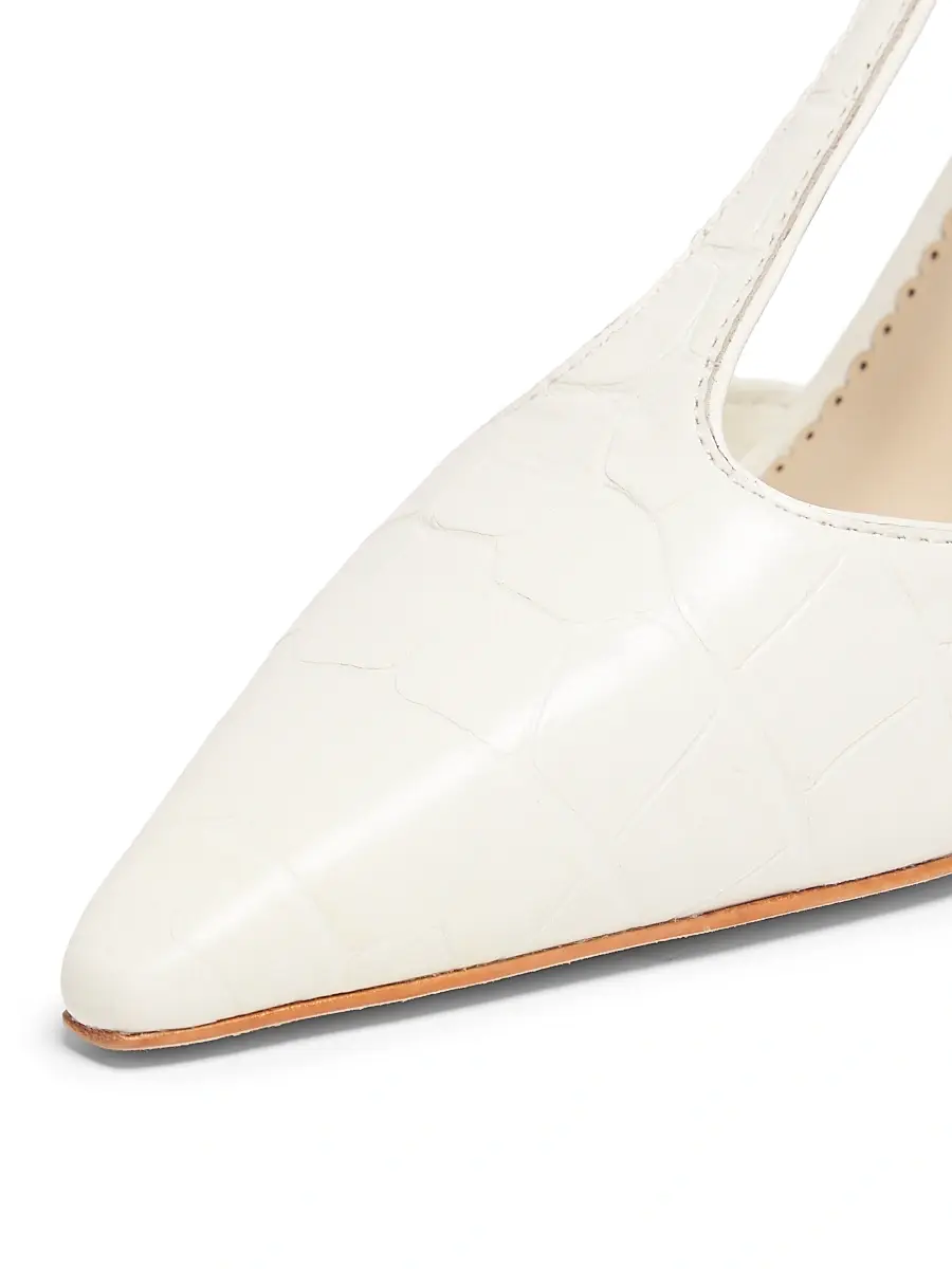Cinq à Sept Women's Clara Croco 85MM Leather T-Strap Pumps | Thumbnail 6 Cinq à Sept Women's Clara Croco 85MM Leather T-Strap Pumps | Thumbnail 6