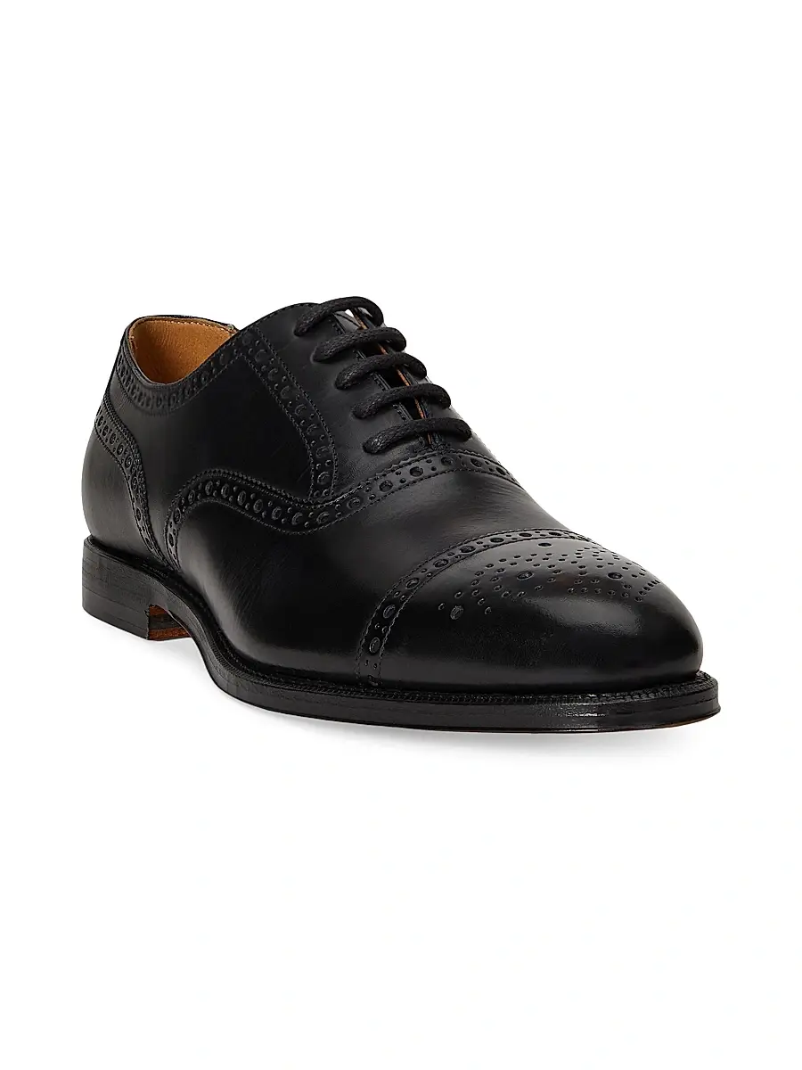 Polo Ralph Lauren Men's Maestra Perforated Leather Oxfords | Thumbnail 2 Polo Ralph Lauren Men's Maestra Perforated Leather Oxfords | Thumbnail 2