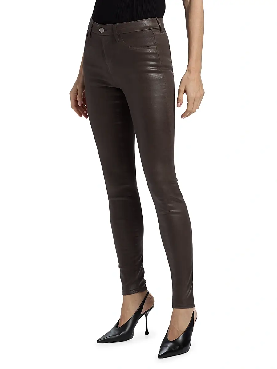 L'Agence Women's Marguerite Mid-Rise Coated Skinny Jeans | Thumbnail 4 L'Agence Women's Marguerite Mid-Rise Coated Skinny Jeans | Thumbnail 4