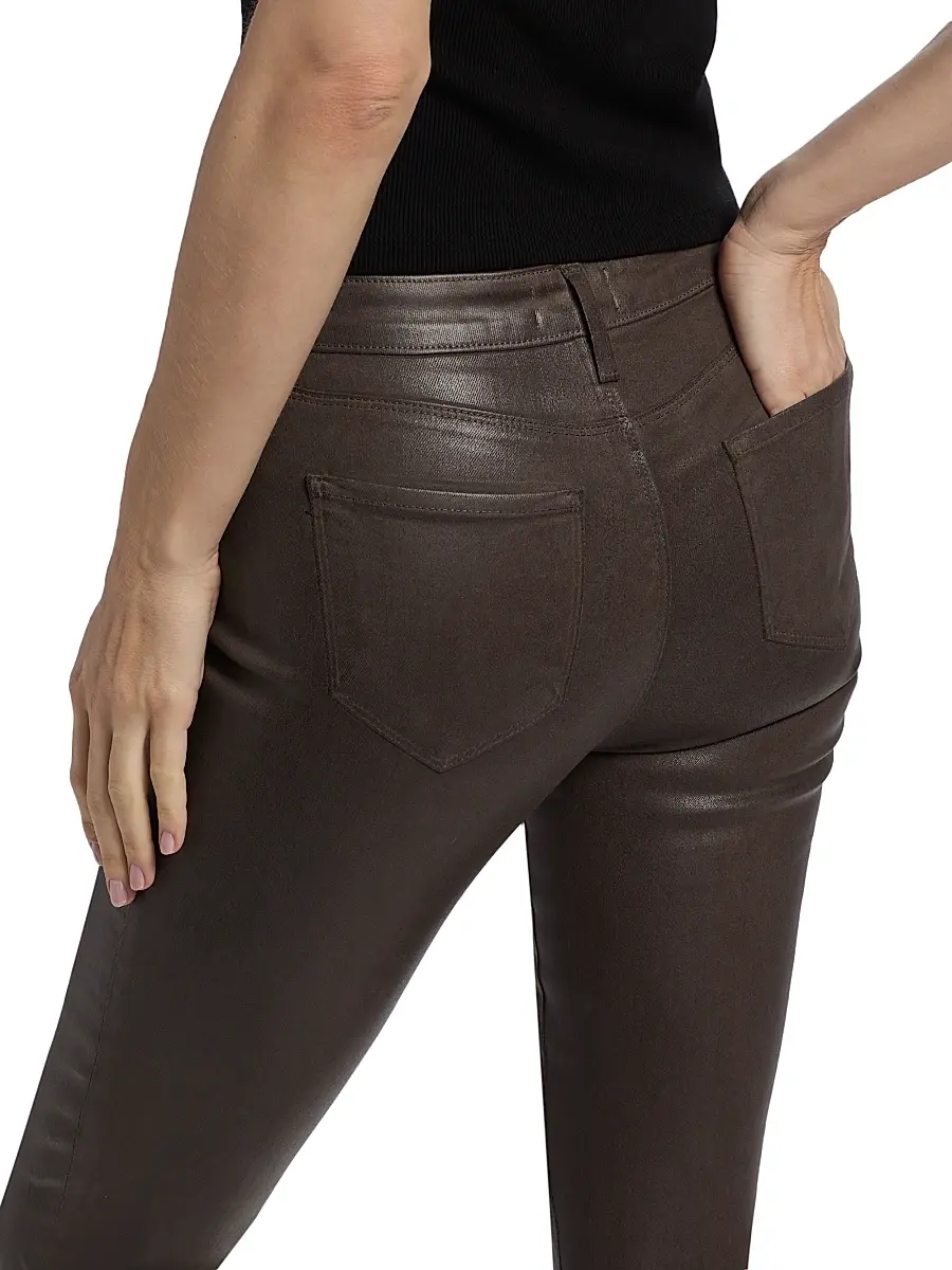 L'Agence Women's Marguerite Mid-Rise Coated Skinny Jeans | Thumbnail 6 L'Agence Women's Marguerite Mid-Rise Coated Skinny Jeans | Thumbnail 6