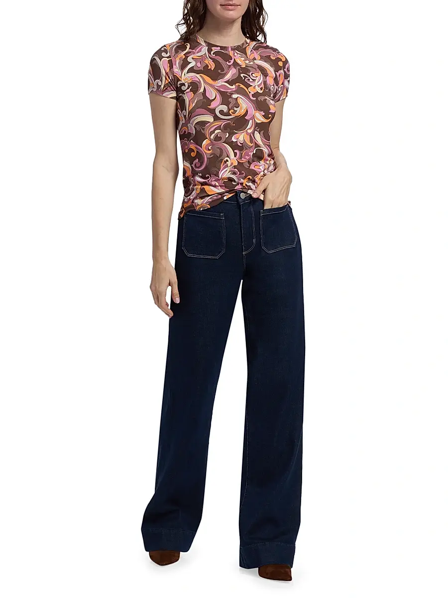 L'Agence Women's Nolan Patch Pocket Wide-Leg Jeans | Thumbnail 2 L'Agence Women's Nolan Patch Pocket Wide-Leg Jeans | Thumbnail 2