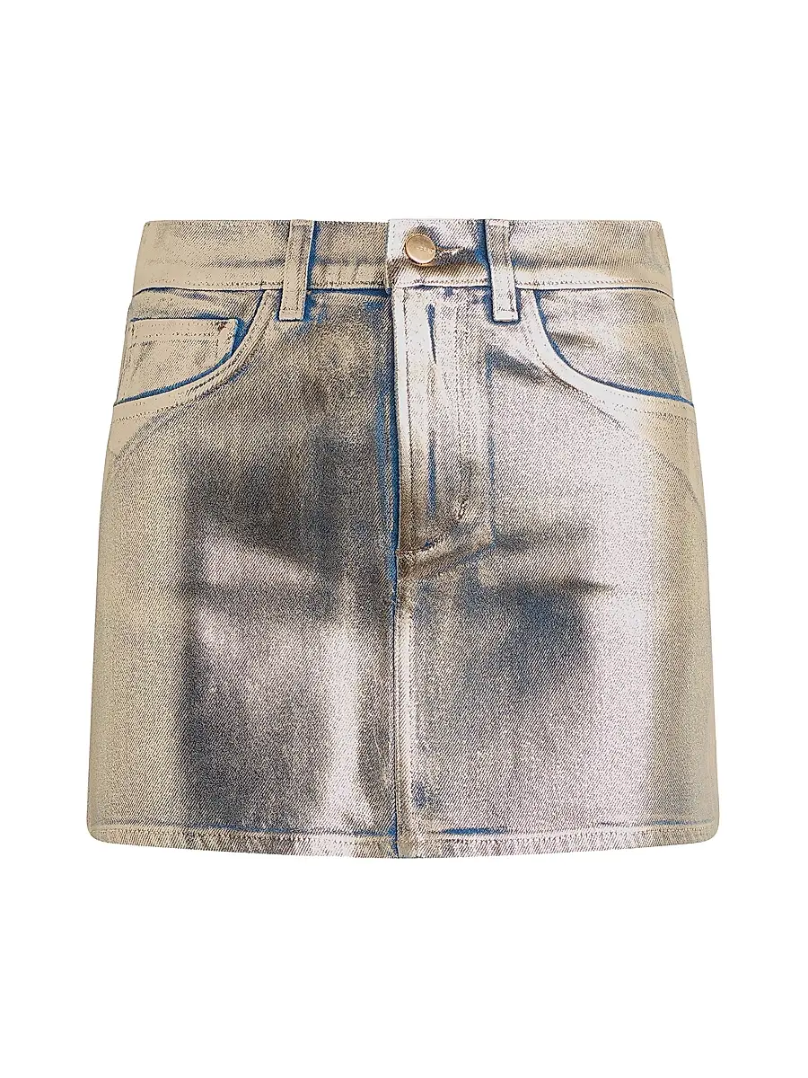 Joe's Jeans Women's The Tessa Foiled Denim Miniskirt