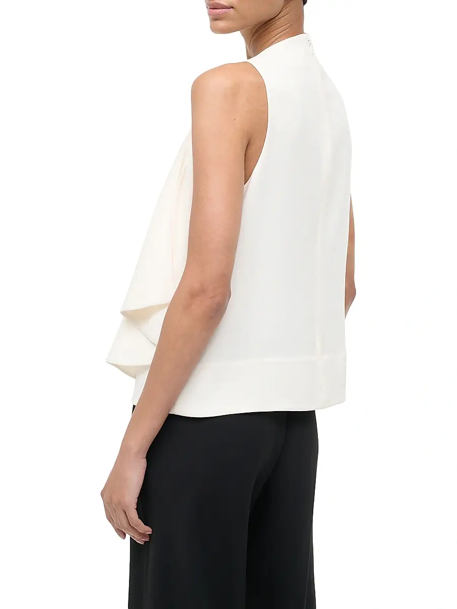 Staud Women's Sierra Draped Stretch-Silk Sleeveless Top | Thumbnail 4 Staud Women's Sierra Draped Stretch-Silk Sleeveless Top | Thumbnail 4