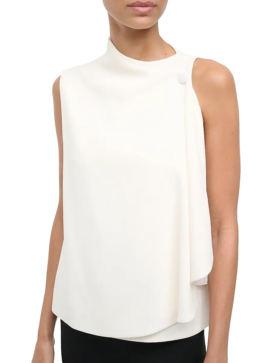 Staud Women's Sierra Draped Stretch-Silk Sleeveless Top | Thumbnail 6 Staud Women's Sierra Draped Stretch-Silk Sleeveless Top | Thumbnail 6