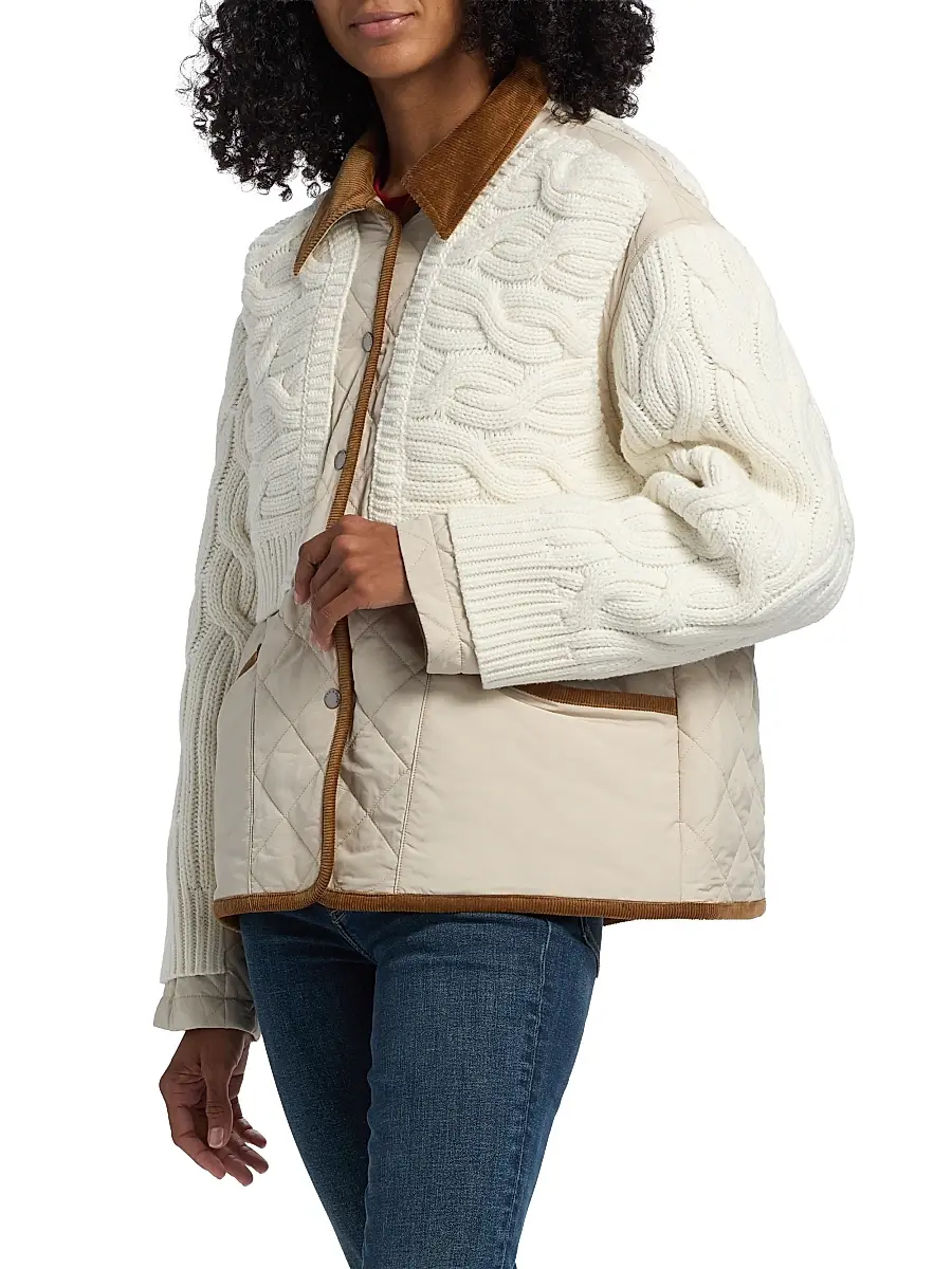 rag & bone Women's Ivy Mixed Media Jacket | Thumbnail 4 rag & bone Women's Ivy Mixed Media Jacket | Thumbnail 4