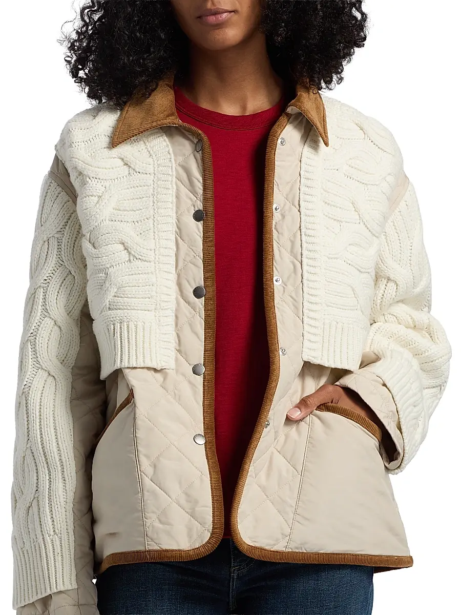 rag & bone Women's Ivy Mixed Media Jacket | Thumbnail 6 rag & bone Women's Ivy Mixed Media Jacket | Thumbnail 6