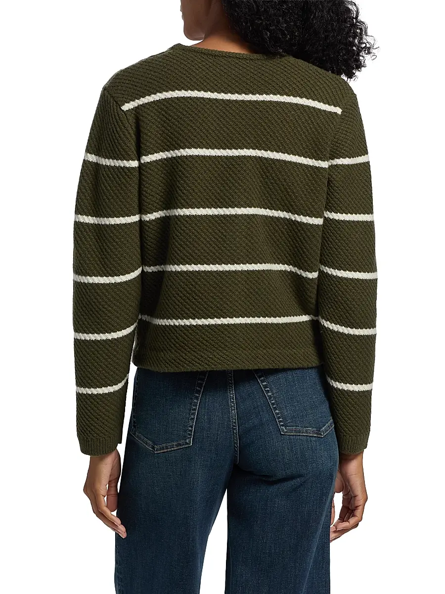 rag & bone Women's Peggy Striped Wool V-Neck Cardigan | Thumbnail 5 rag & bone Women's Peggy Striped Wool V-Neck Cardigan | Thumbnail 5