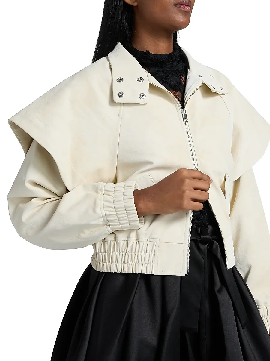 Aknvas Women's Fredy Faux-Leather Jacket - Cream | Thumbnail 6 Aknvas Women's Fredy Faux-Leather Jacket - Cream | Thumbnail 6