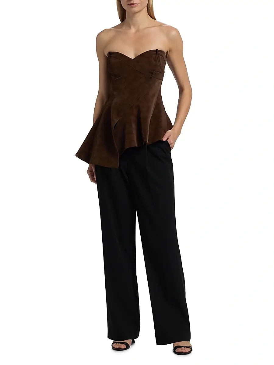 Amur Women's Augusta Bustier Peplum Top | Thumbnail 2 Amur Women's Augusta Bustier Peplum Top | Thumbnail 2