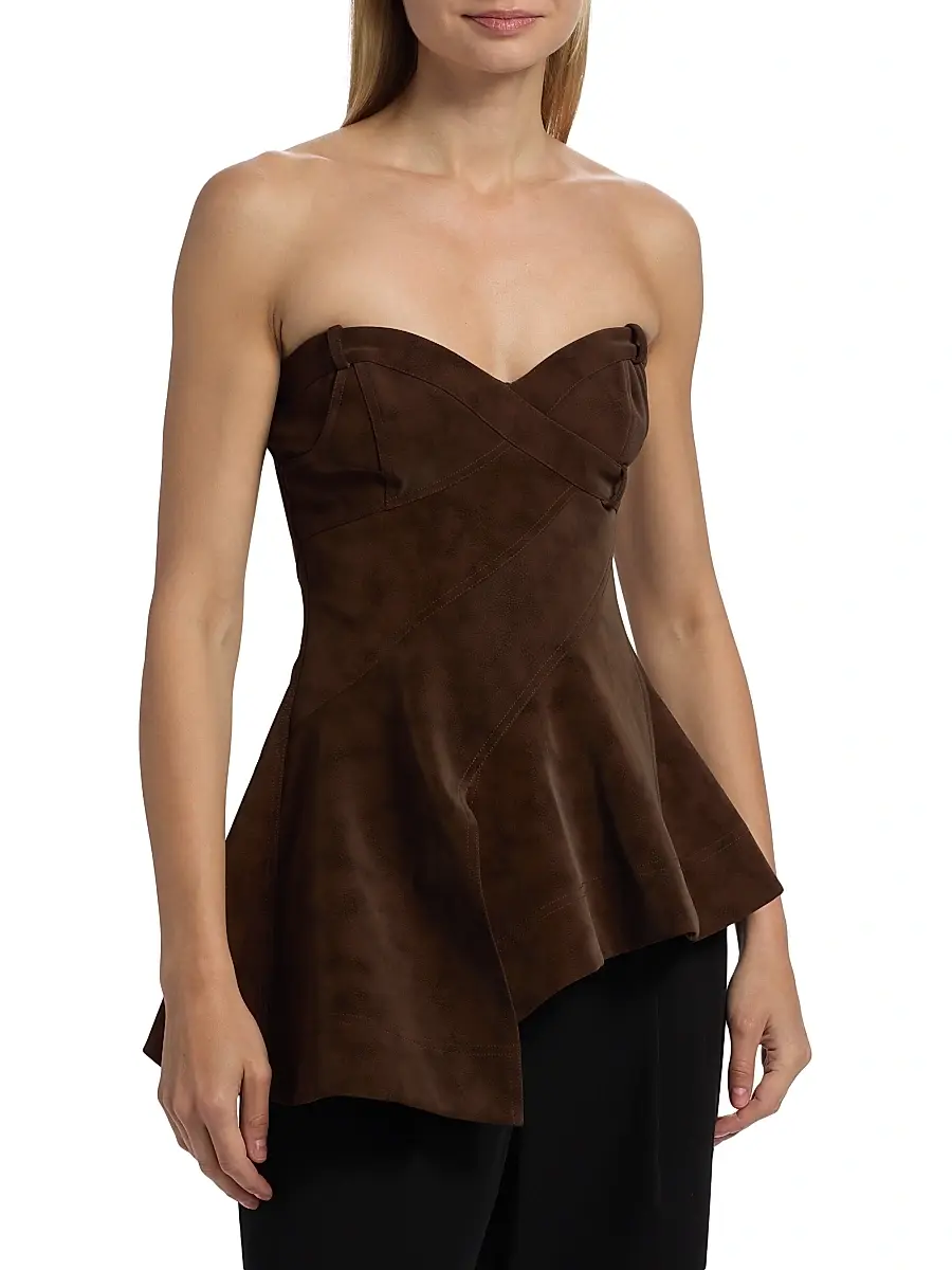 Amur Women's Augusta Bustier Peplum Top | Thumbnail 3 Amur Women's Augusta Bustier Peplum Top | Thumbnail 3