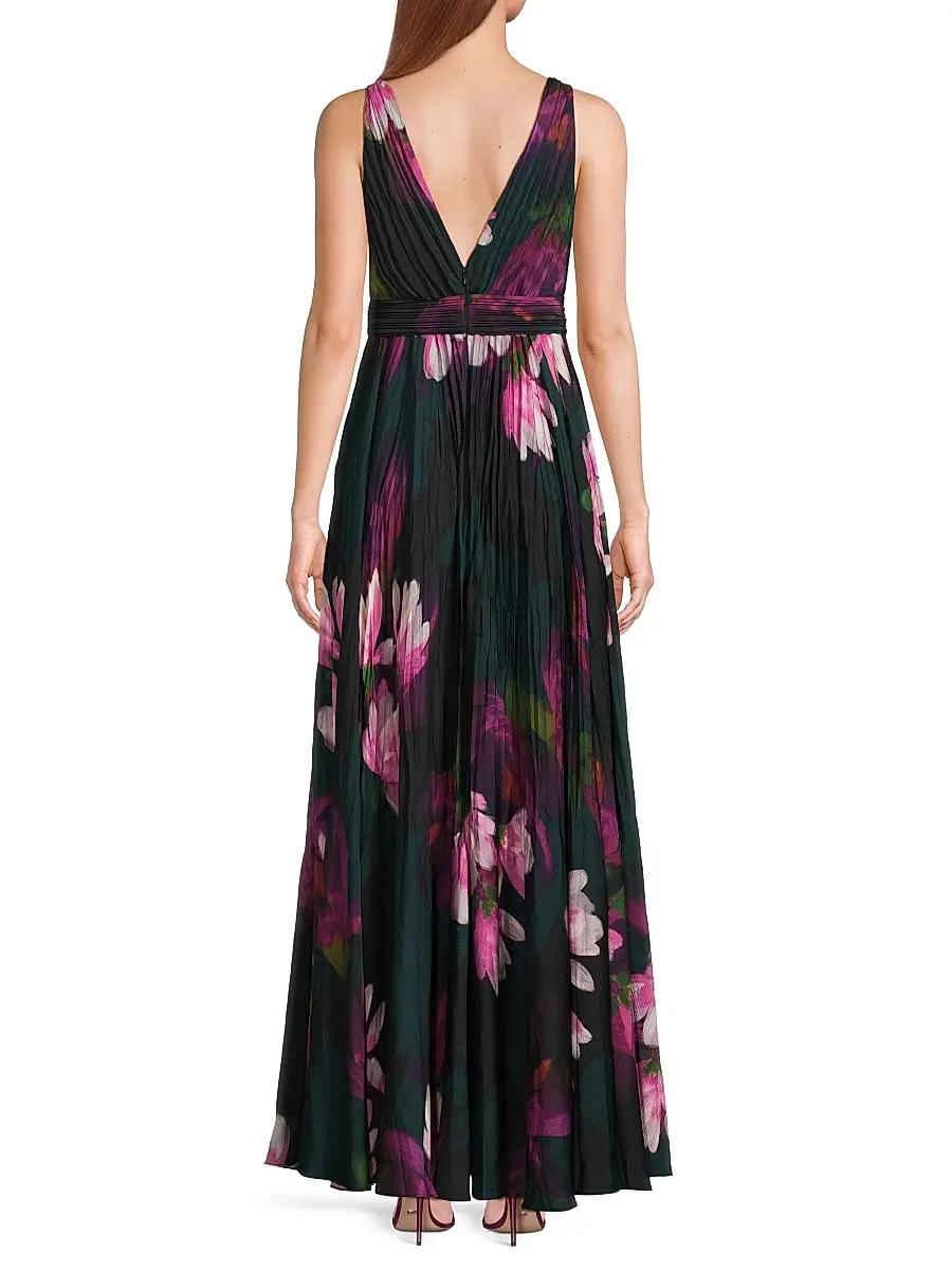 Ungaro Women's Vera Floral Pleated Maxi Dress | Thumbnail 5