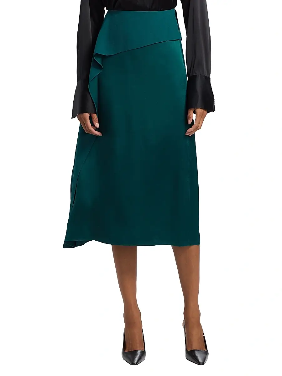 Erdem Women's Tempest Draped A-Line Midi-Skirt | Thumbnail 3 Erdem Women's Tempest Draped A-Line Midi-Skirt | Thumbnail 3
