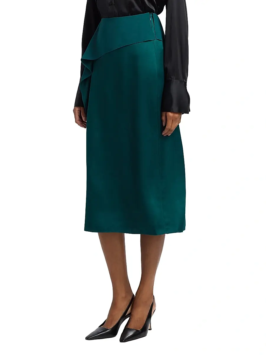 Erdem Women's Tempest Draped A-Line Midi-Skirt | Thumbnail 4 Erdem Women's Tempest Draped A-Line Midi-Skirt | Thumbnail 4