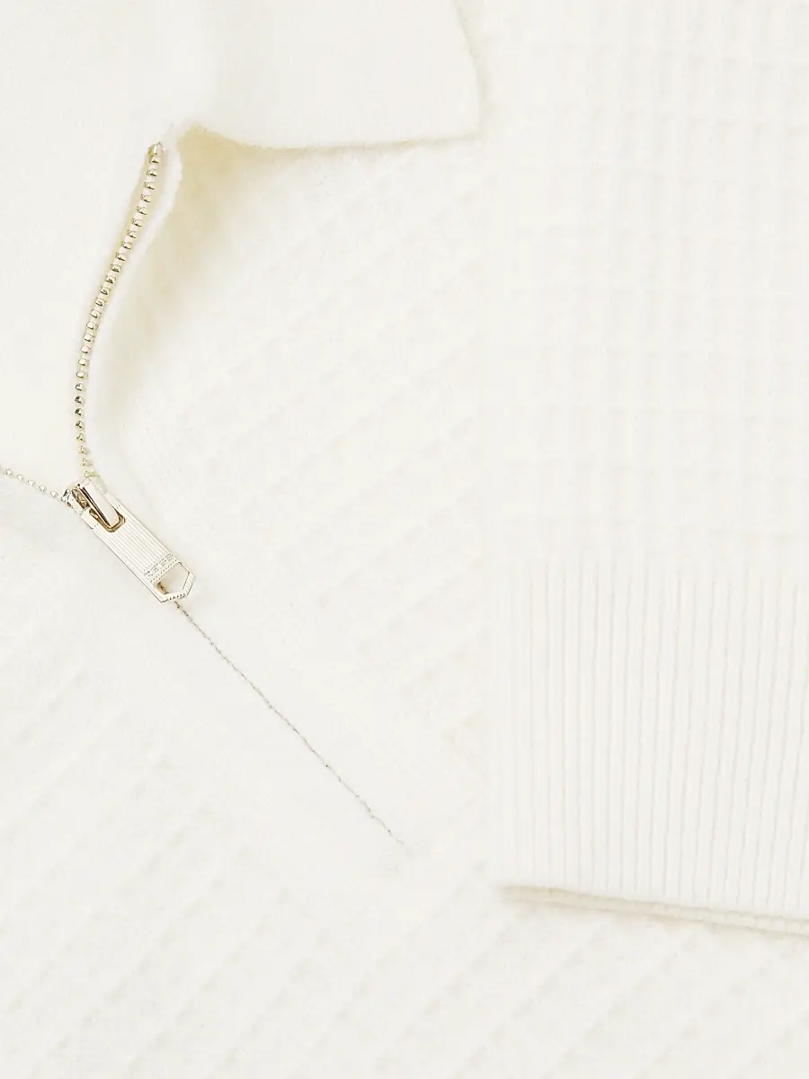Reiss Men's Hamilton Waffle-Knit Wool Polo Sweater | Thumbnail 6 Reiss Men's Hamilton Waffle-Knit Wool Polo Sweater | Thumbnail 6