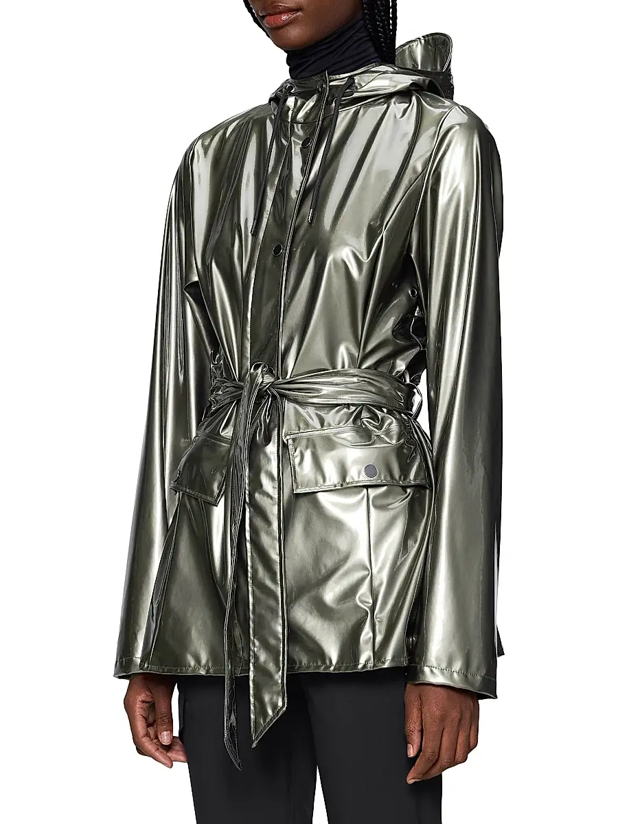 Rains Women's Curve Hooded Jacket - Raven | Thumbnail 5 Rains Women's Curve Hooded Jacket - Raven | Thumbnail 5