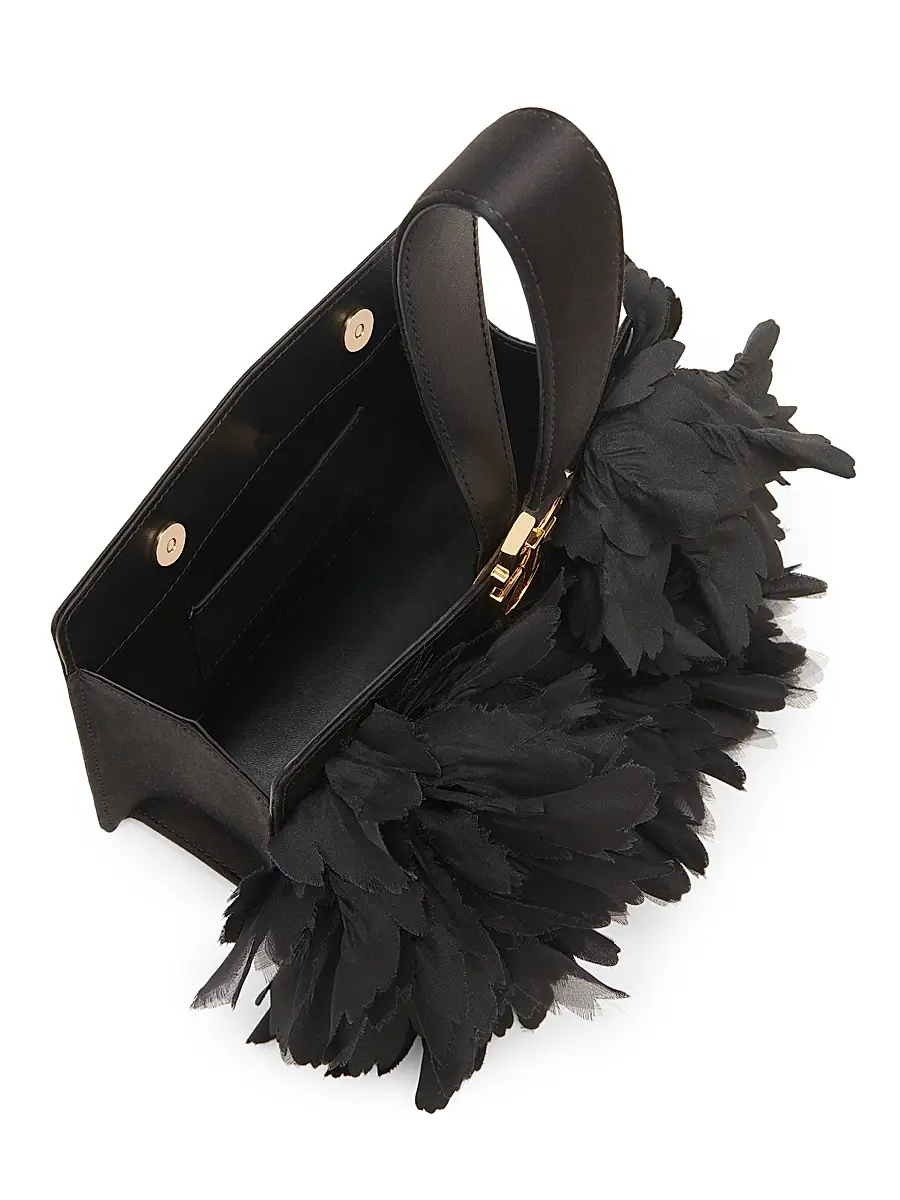 FERRAGAMO Women's Gancini Appliqué Leather Clutch - Nero | Thumbnail 4 FERRAGAMO Women's Gancini Appliqué Leather Clutch - Nero | Thumbnail 4